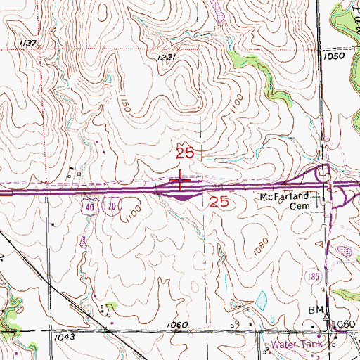 Topographic Map of Interstate 70 Weigh Station 21W, KS