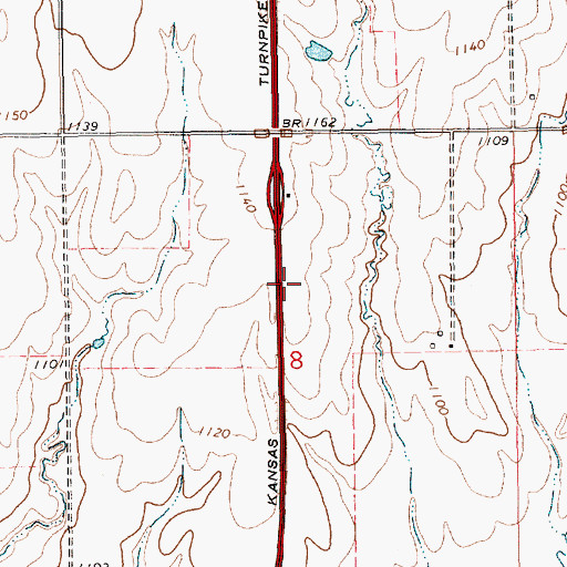 Topographic Map of Interstate 35 Weigh Station 26A, KS