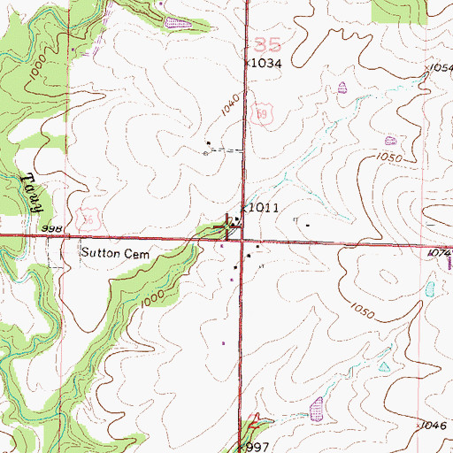 Topographic Map of Route 56 and Route 59 Weigh Station, KS