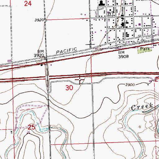 Topographic Map of Interstate 70 Weigh Station 46, KS