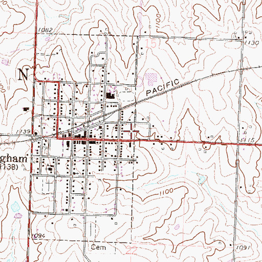 Topographic Map of Atchison County Fairgrounds, KS