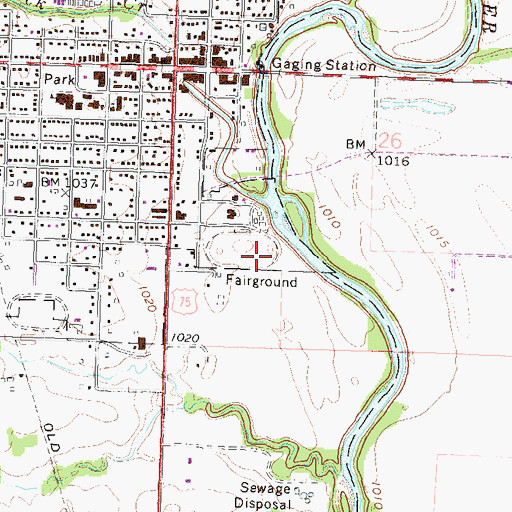 Topographic Map of Kelley Park Rodeo Arena, KS