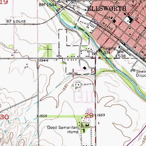 Topographic Map of El - Kan Western Riders Rodeo Arena, KS