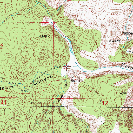 Topographic Map of Bull Basin Canyon, AZ
