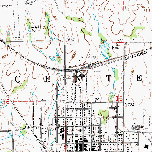 Topographic Map of Jewell County Fairgrounds, KS