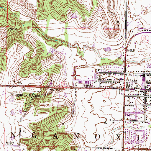 Topographic Map of Leavenworth County Fairgrounds, KS