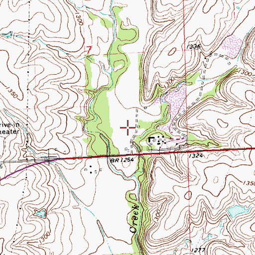 Topographic Map of Morris County Fairgrounds, KS