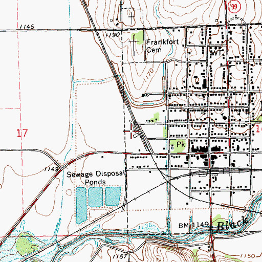 Topographic Map of Beattie Farmers Union Co - Operative Association Grain Elevator Number 3, KS