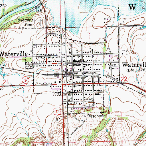 Topographic Map of Beattie Farmers Union Co - Operative Association Grain Elevator Number 5, KS