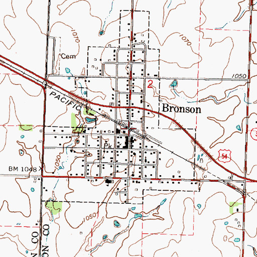 Topographic Map of Beachner Grain Elevator Number 5, KS
