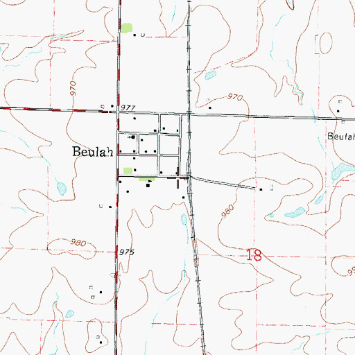 Topographic Map of Beachner Grain Elevator Number 4, KS