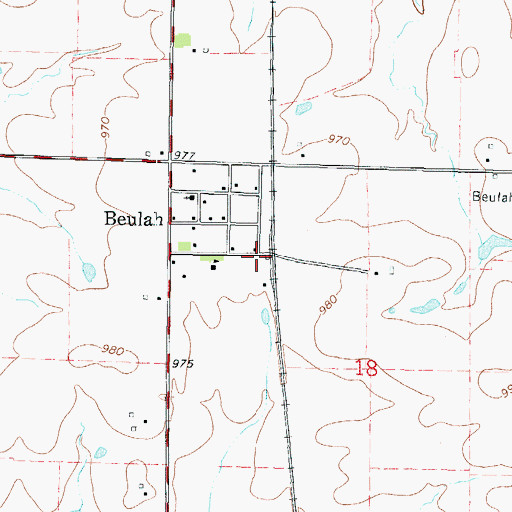 Topographic Map of Beachner Grain Elevator Number 4, KS