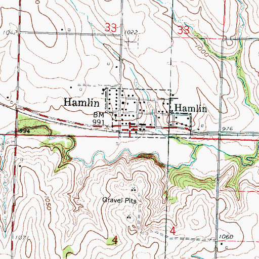 Topographic Map of Agricultural Partners Co - Operative Grain Elevator Number 3, KS