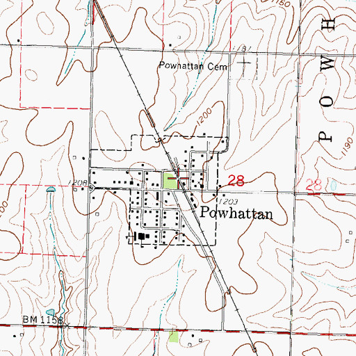 Topographic Map of Agricultural Partners Co - Operative Grain Elevator Number 5, KS