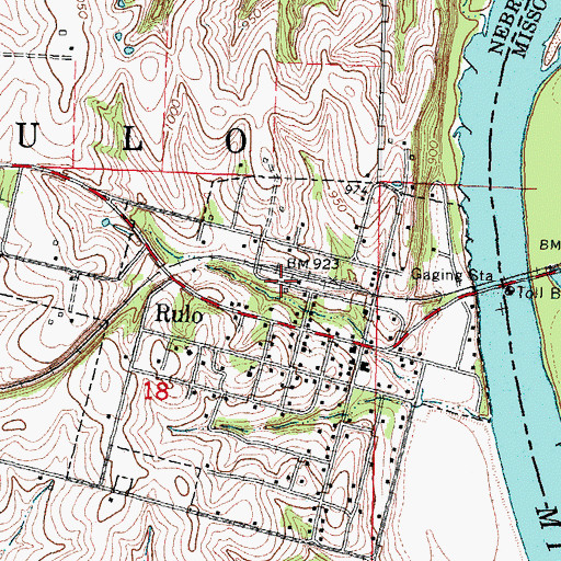 Topographic Map of Agricultural Partners Co - Operative Grain Elevator Number 8, NE