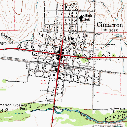 Topographic Map of Dodge City Co - Operative Exchange Grain Elevator Number 3, KS