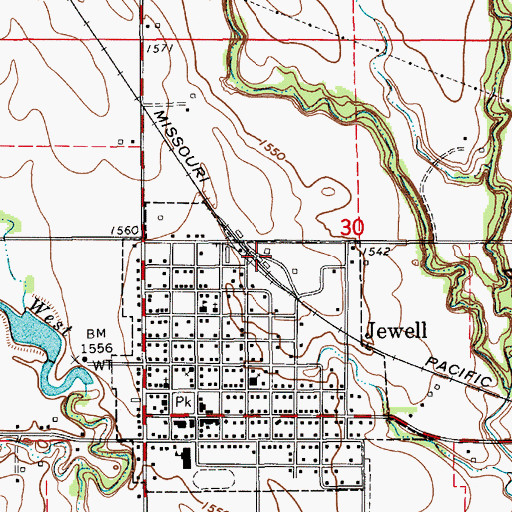 Topographic Map of Agmark Grain Elevator Number 10, KS