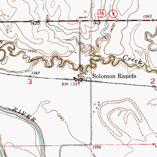 Topographic Map of Agmark Grain Elevator Number 17, KS