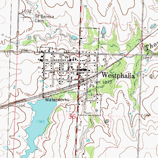 Topographic Map of Le Roy Co - Operative Association Grain Elevator Number 3, KS