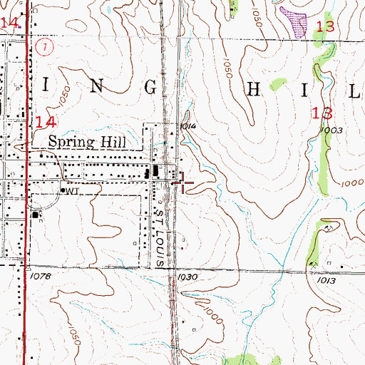 Topographic Map of Farmers Union Co - Operative Company Grain Elevator Number 1, KS