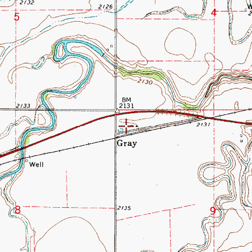 Topographic Map of Dodge City Co - Operative Exchange Grain Elevator Number 6, KS