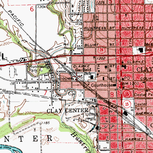 Topographic Map of Agmark Grain Elevator Number 5, KS