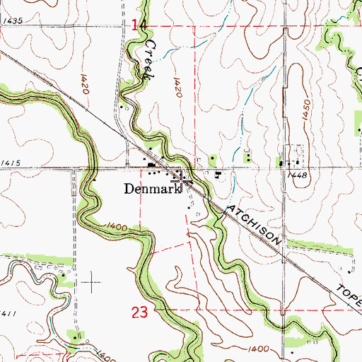 Topographic Map of Agmark Grain Elevator Number 6, KS