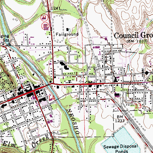 Topographic Map of Rolland Mark - Mark Grain Company Grain Elevator Number 1, KS