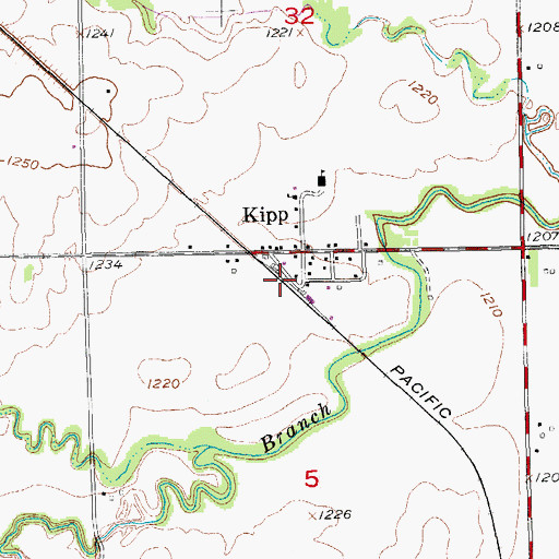 Topographic Map of Farmer Direct Foods Grain Elevator Number 1, KS