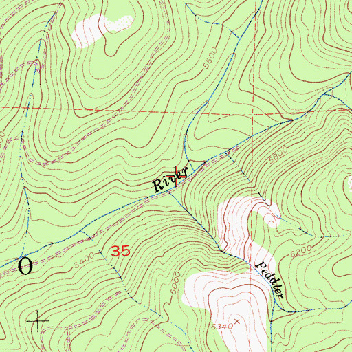 Topographic Map of Anderson Canyon, CA