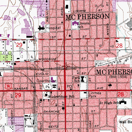 Topographic Map of CFP Grain Elevator Number 1, KS