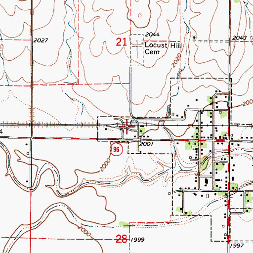 Topographic Map of Mid - State Farmers Co - Operative Grain Elevator Number 1, KS