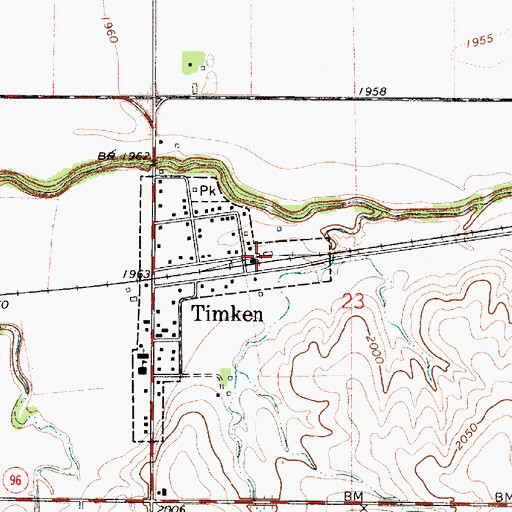 Topographic Map of Mid - State Farmers Co - Operative Grain Elevator Number 6, KS