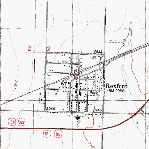 Topographic Map of Frontier Agricultural Grain Elevator Number 13, KS