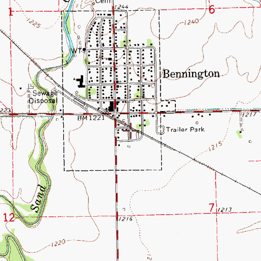 Topographic Map of Team Marketing Alliance Grain Elevator Number 41, KS