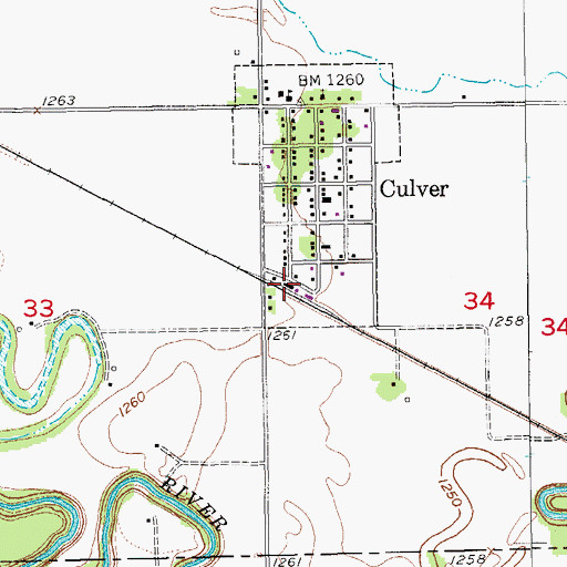 Topographic Map of Team Marketing Alliance Grain Elevator Number 42, KS