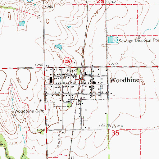 Topographic Map of North Central Kansas Co - Operative Association Grain Elevator Number 4, KS
