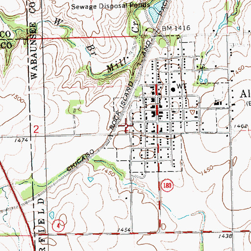 Topographic Map of Farmers Co - Operative Association Grain Elevator Number 2, KS