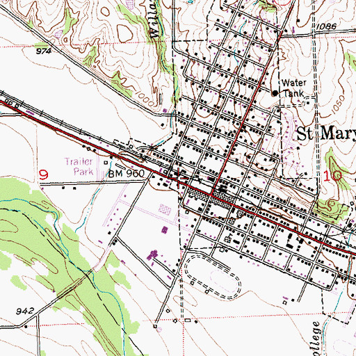 Topographic Map of Farmers Union Co - Operative Business Association Grain Elevator Number 1, KS