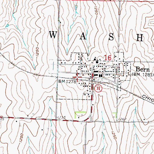 Topographic Map of Lortscher Agricultural Service Grain Elevator Number 1, KS