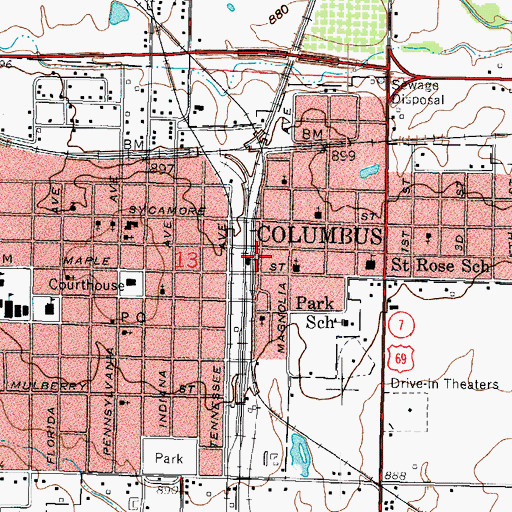 Topographic Map of Farmers Co - Operative Association Grain Elevator Number 1, KS