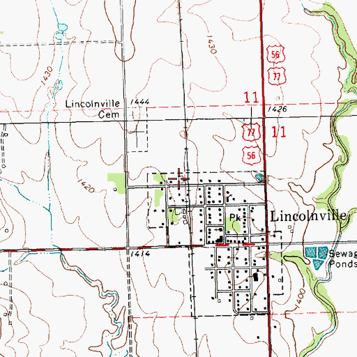 Topographic Map of Agricultural Producers Grain Elevator Number 6, KS