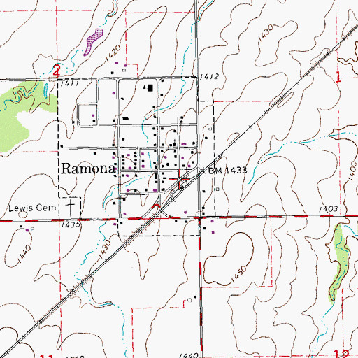 Topographic Map of Agricultural Producers Grain Elevator Number 7, KS