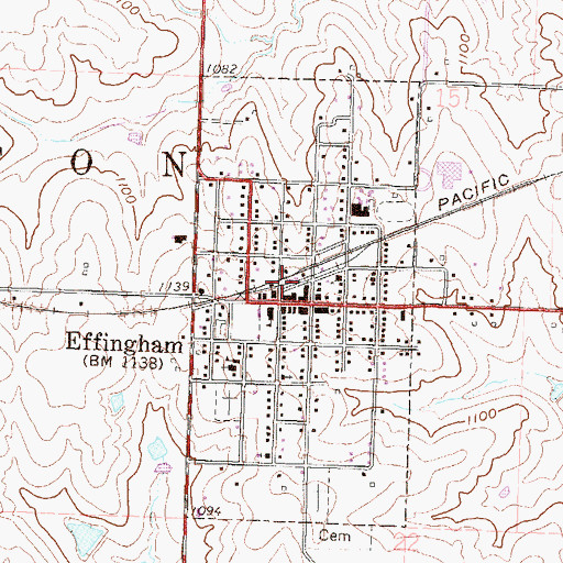 Topographic Map of Jackson Farmers Grain Elevator Number 3, KS