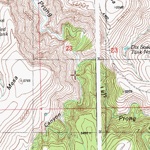 Topographic Map of Bull Canyon, AZ