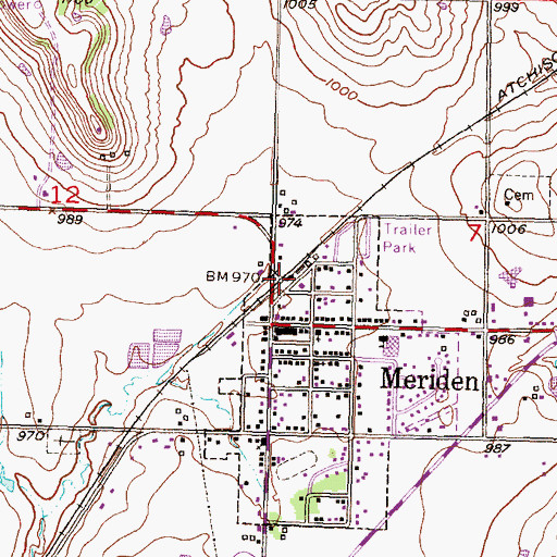 Topographic Map of Jackson Farmers Grain Elevator Number 5, KS