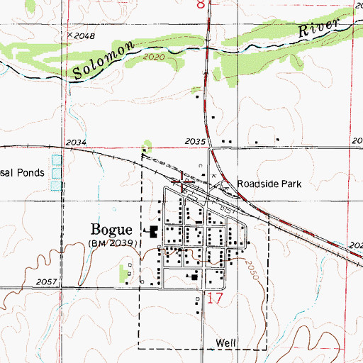 Topographic Map of Frontier Agricultural Grain Elevator Number 14, KS
