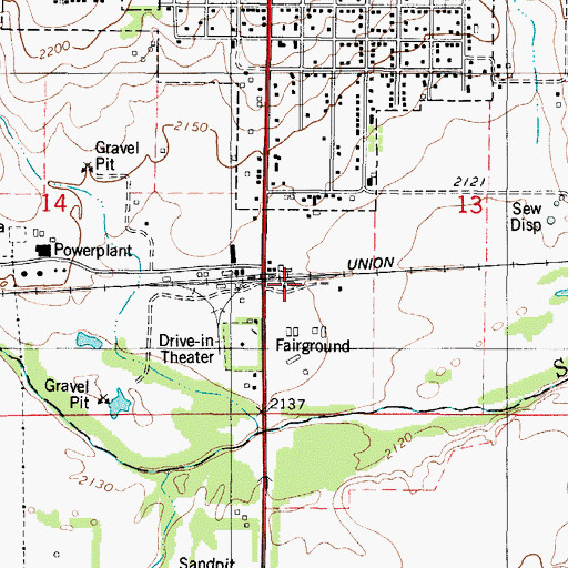 Topographic Map of Frontier Agricultural Grain Elevator Number 17, KS