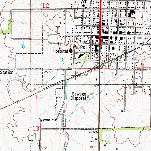 Topographic Map of Farmers Co - Operative Grain Elevator Number 3, KS