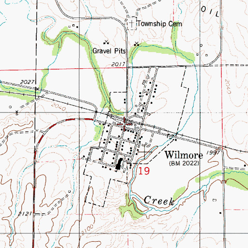 Topographic Map of Farmers Co - Operative Grain Elevator Number 6, KS